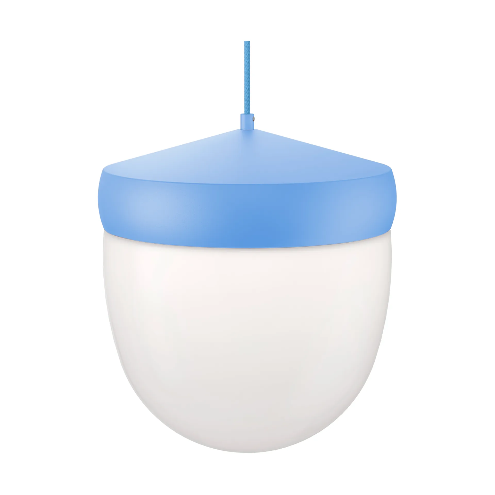 Lampada a sospensione Pan in vetro smerigliato 30 cm, Azzurro pastello-azzurro Noon