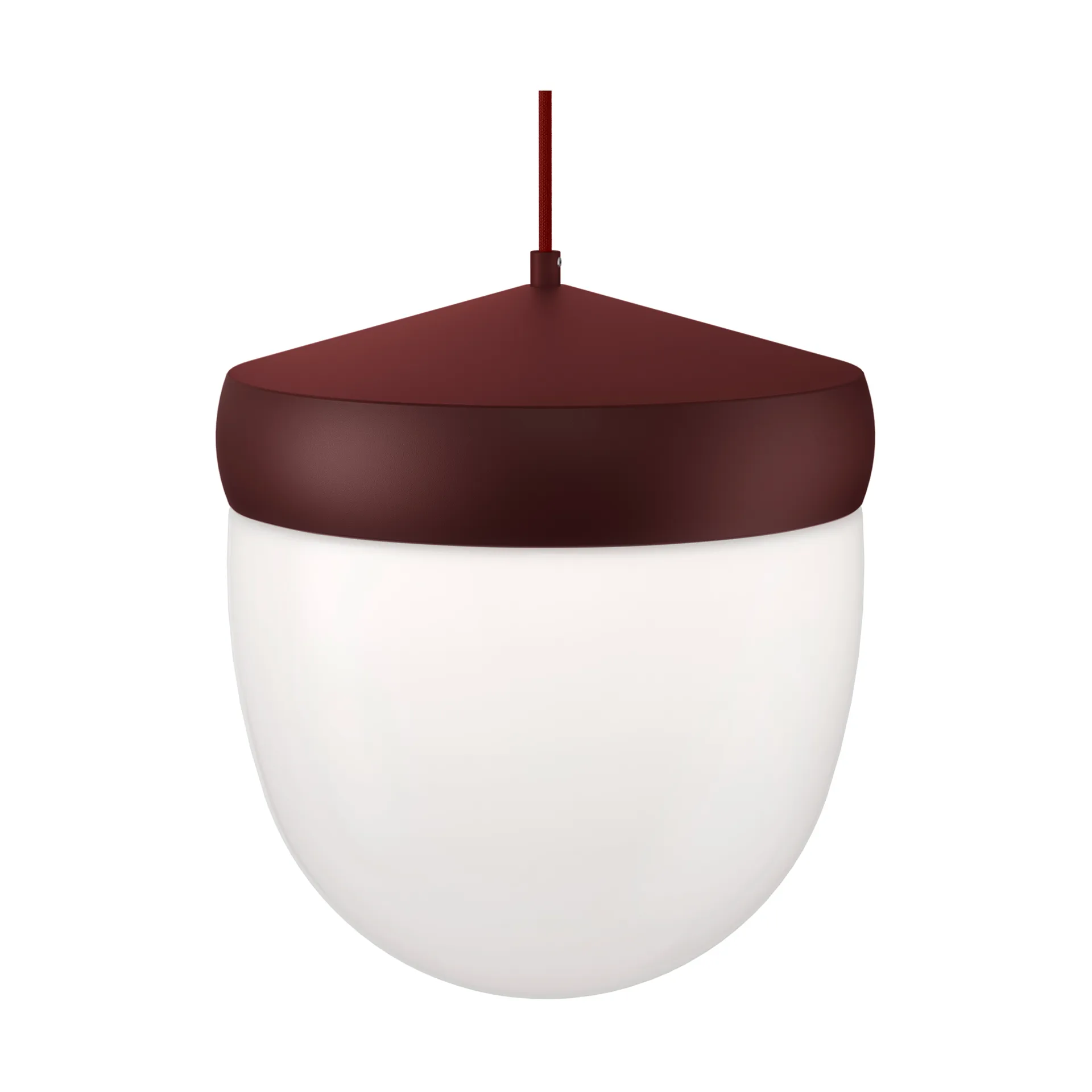 Lampada a sospensione Pan in vetro smerigliato 30 cm, Bordeaux-rosso scuro Noon