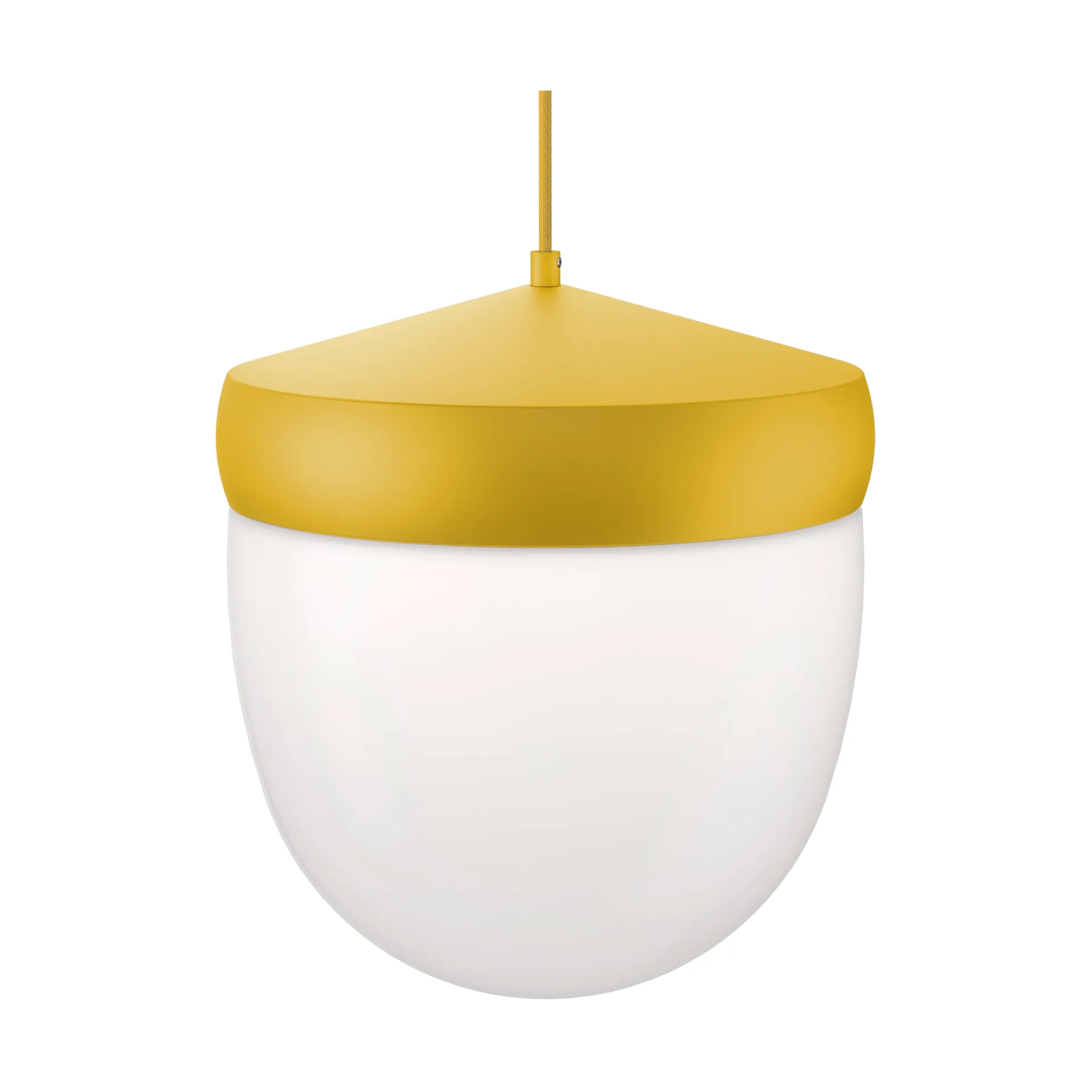 Lampada a sospensione Pan in vetro smerigliato 30 cm, Giallo oro-giallo zolfo Noon