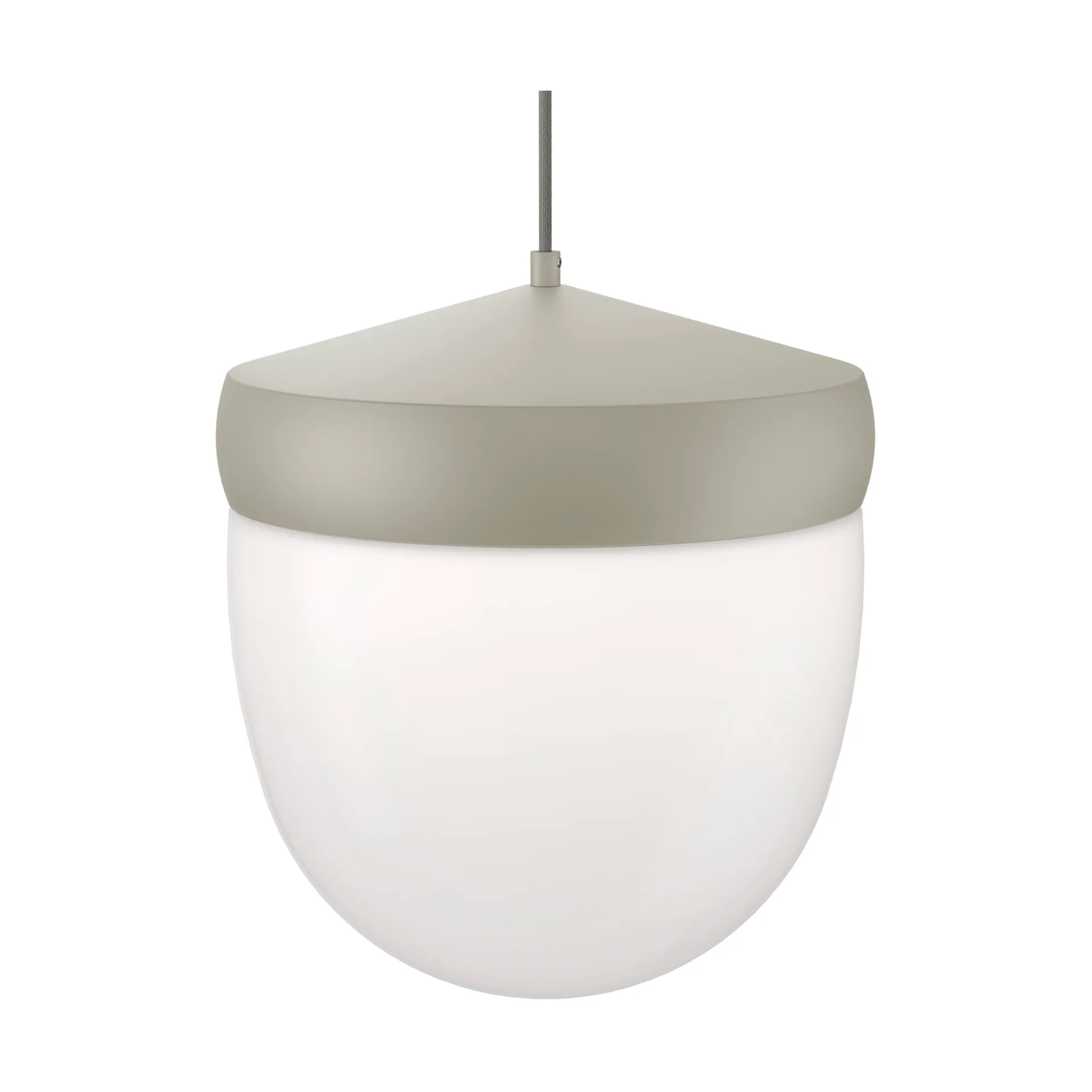 Lampada a sospensione Pan in vetro smerigliato 30 cm, Grigio-grigio chiaro Noon