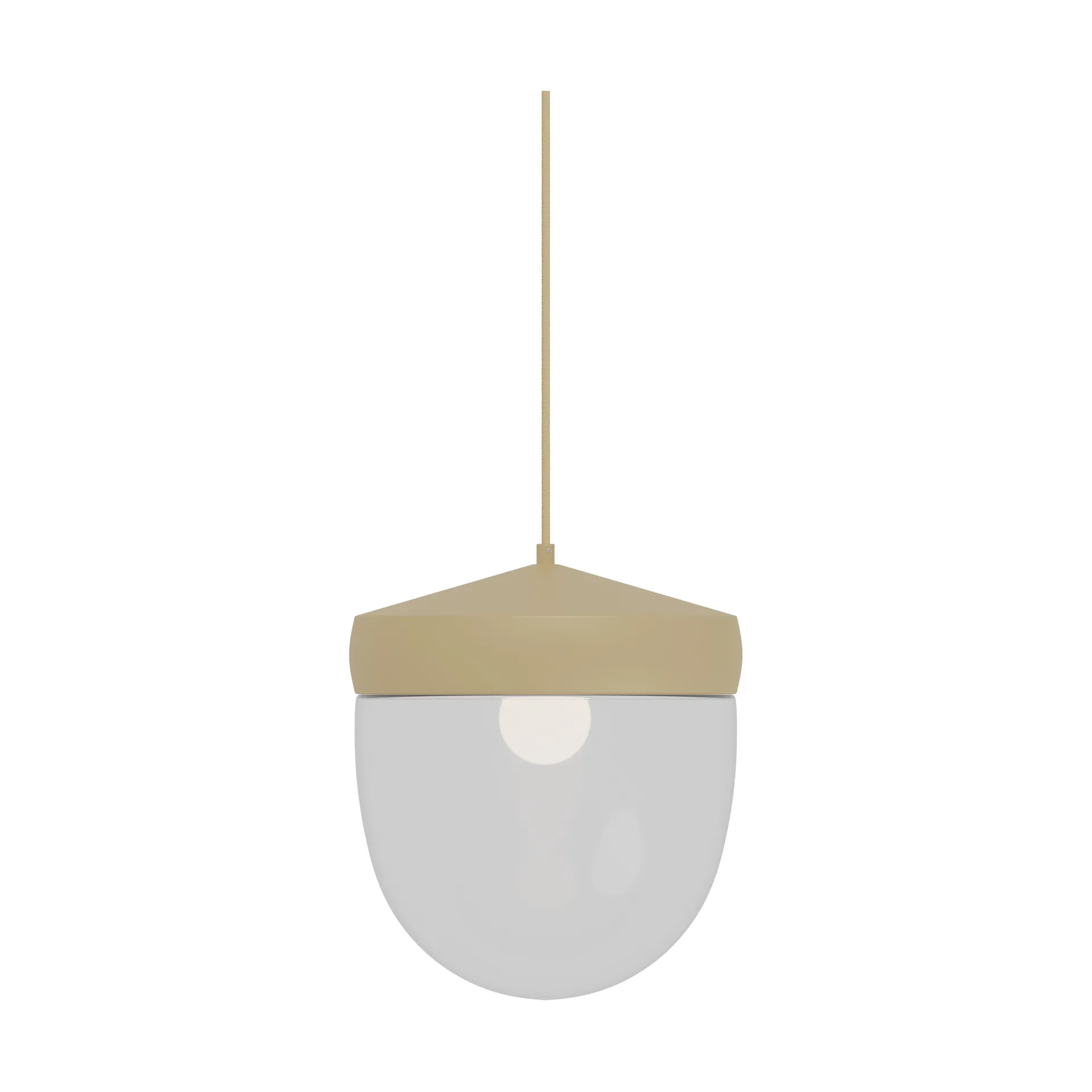 Lampada a sospensione Pan in vetro trasparente 30 cm, Beige-beige chiaro Noon
