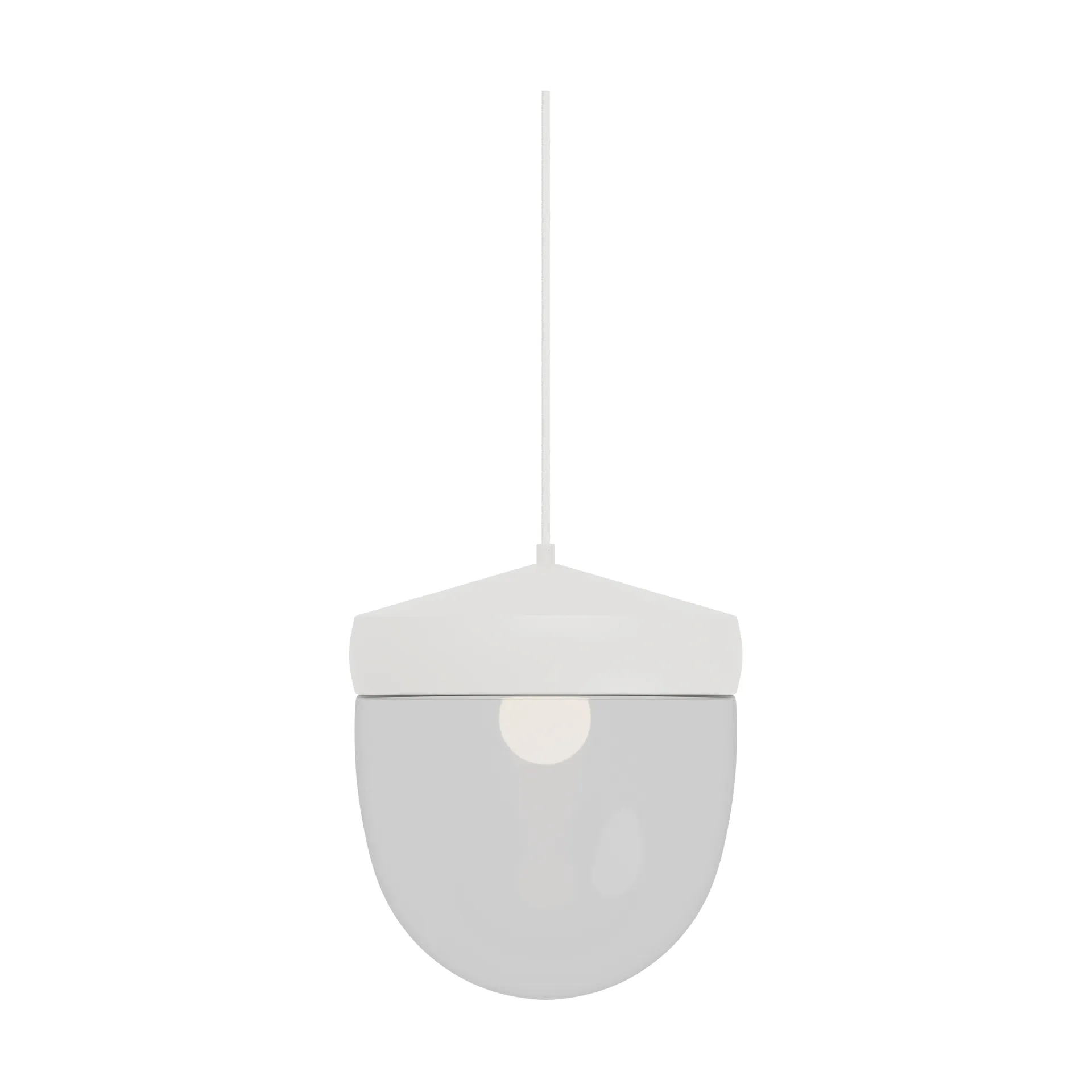 Lampada a sospensione Pan in vetro trasparente 30 cm, Bianco-bianco Noon