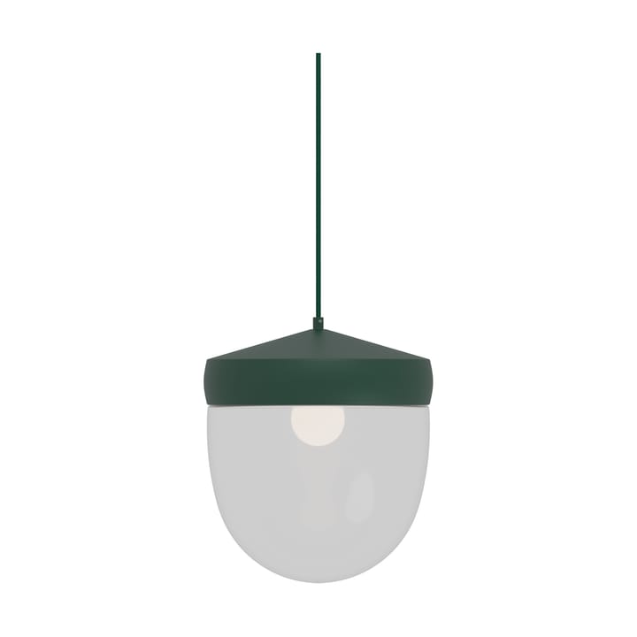 Lampada a sospensione Pan in vetro trasparente 30 cm - British racing green-verde scuro - Noon