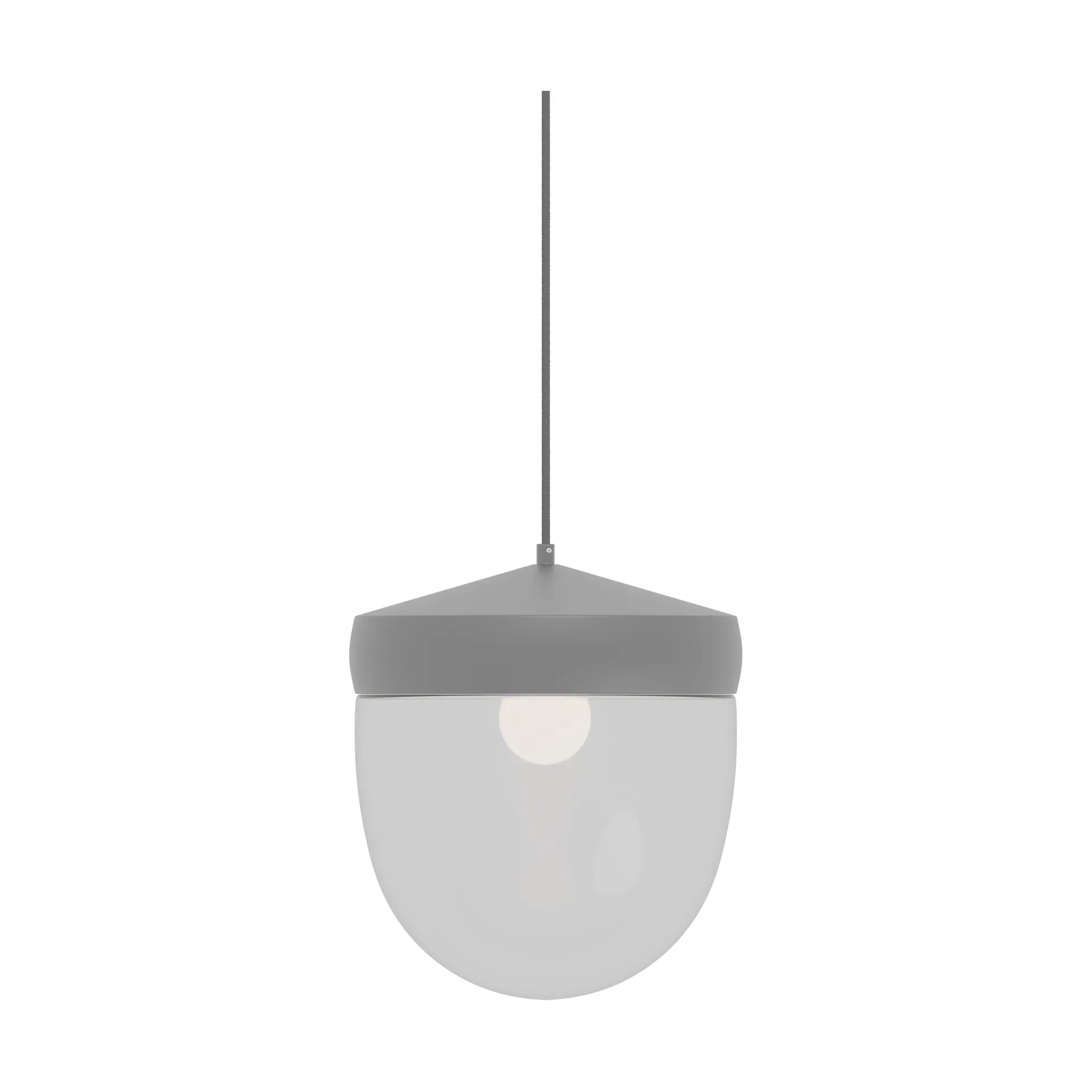 Lampada a sospensione Pan in vetro trasparente 30 cm, Grigio-grigio chiaro Noon