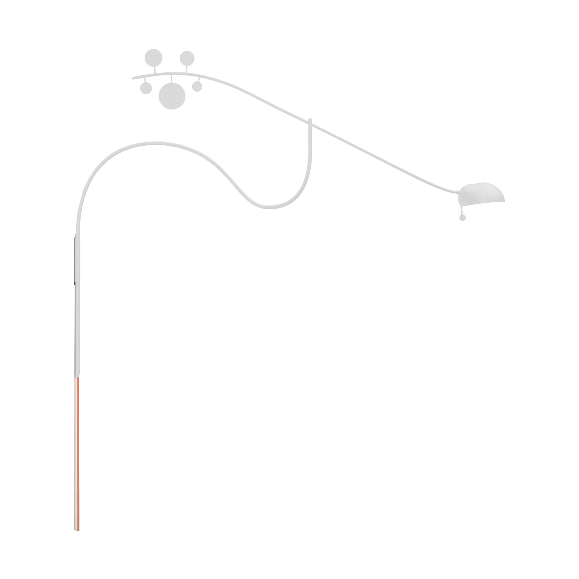 Lampada da parete Juno, Bianco-arancione Noon