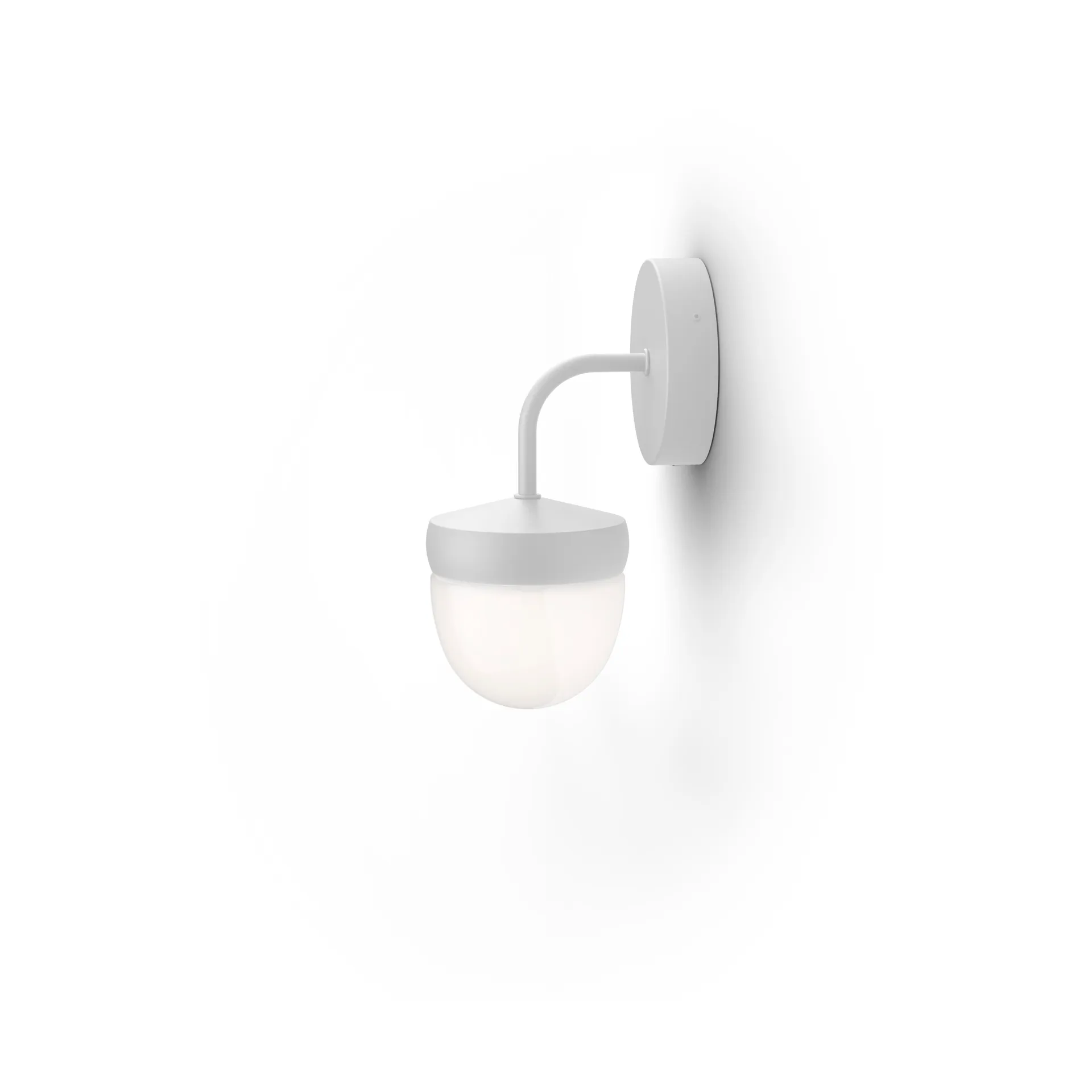Lampada da parete Pan in vetro smerigliato 10 cm, Bianco Noon