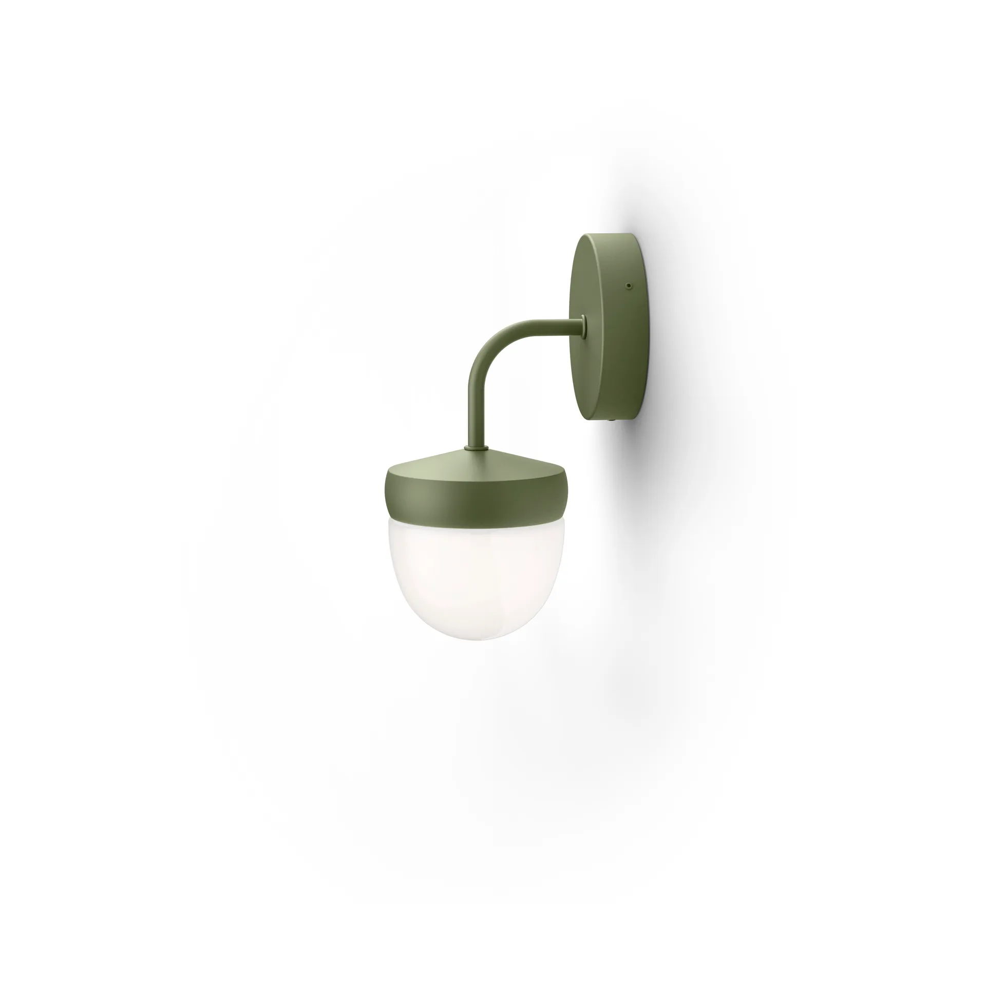 Lampada da parete Pan in vetro smerigliato 10 cm, Verde militare Noon