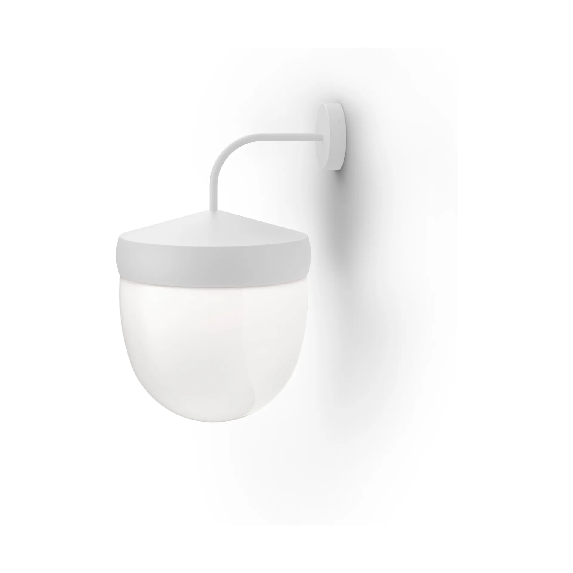 Lampada da parete Pan in vetro smerigliato 30 cm, Bianco Noon