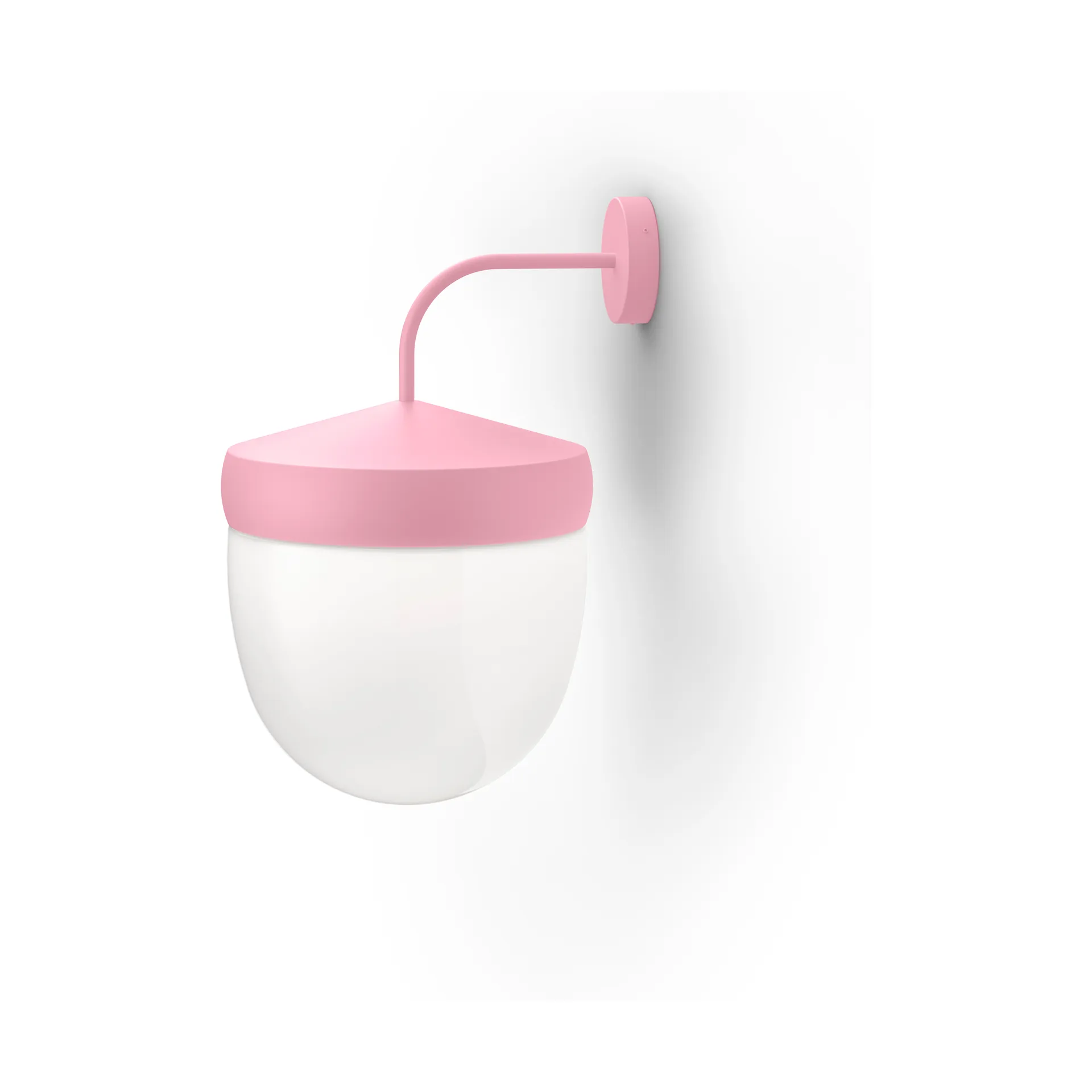 Lampada da parete Pan in vetro smerigliato 30 cm, Rosa Noon