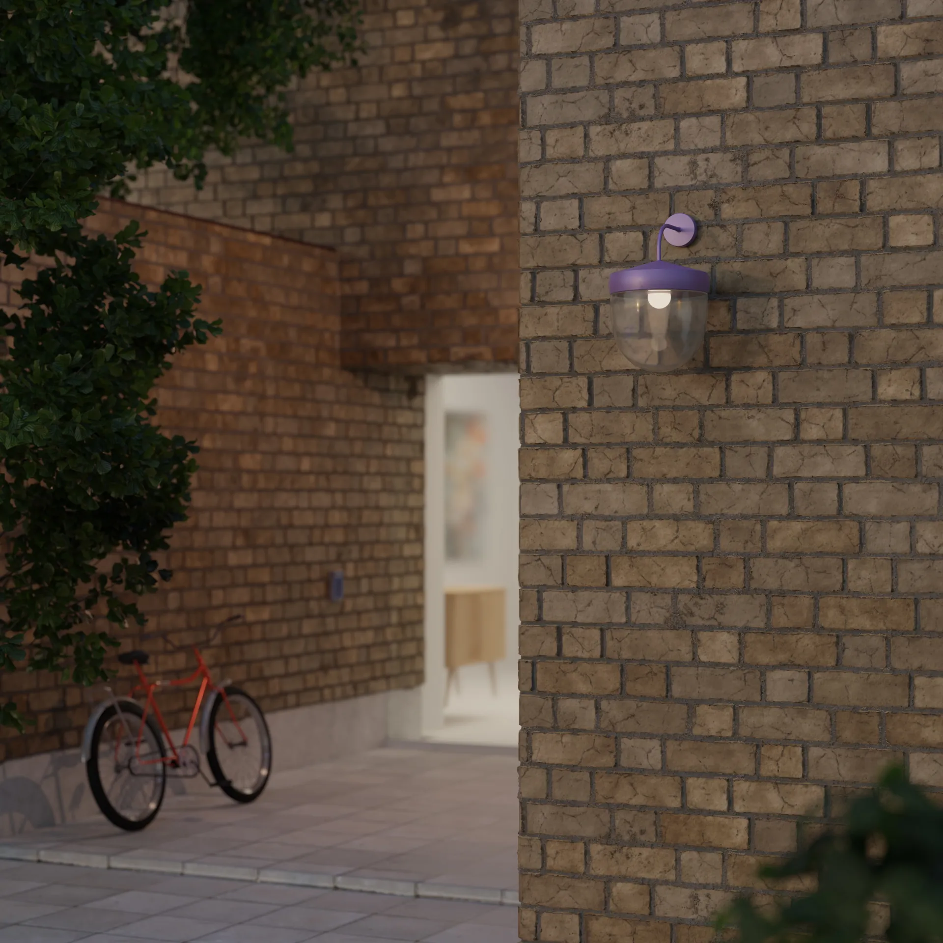 Lampada da parete Pan in vetro trasparente 30 cm, Lilla Noon