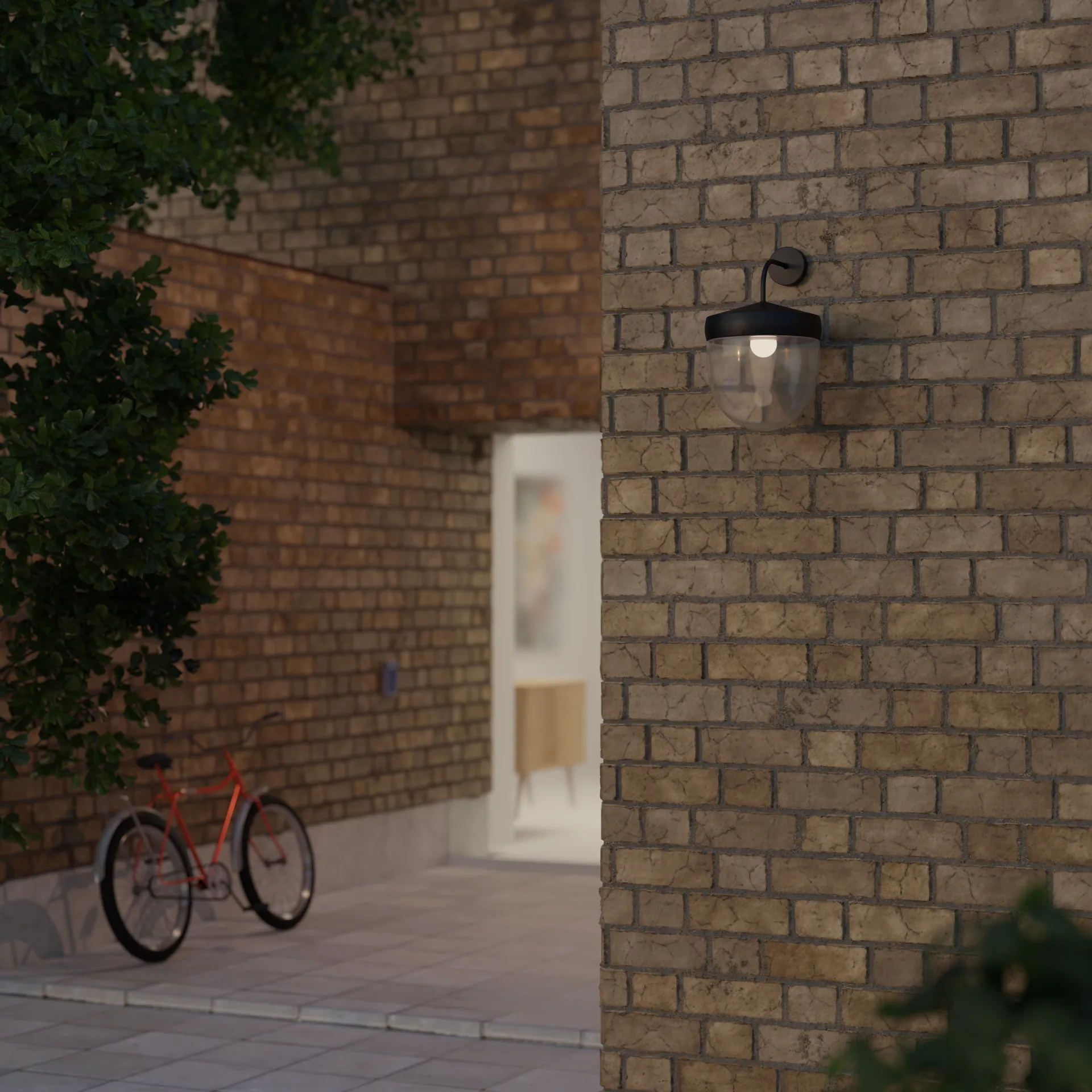 Lampada da parete Pan in vetro trasparente 30 cm, Nero Noon