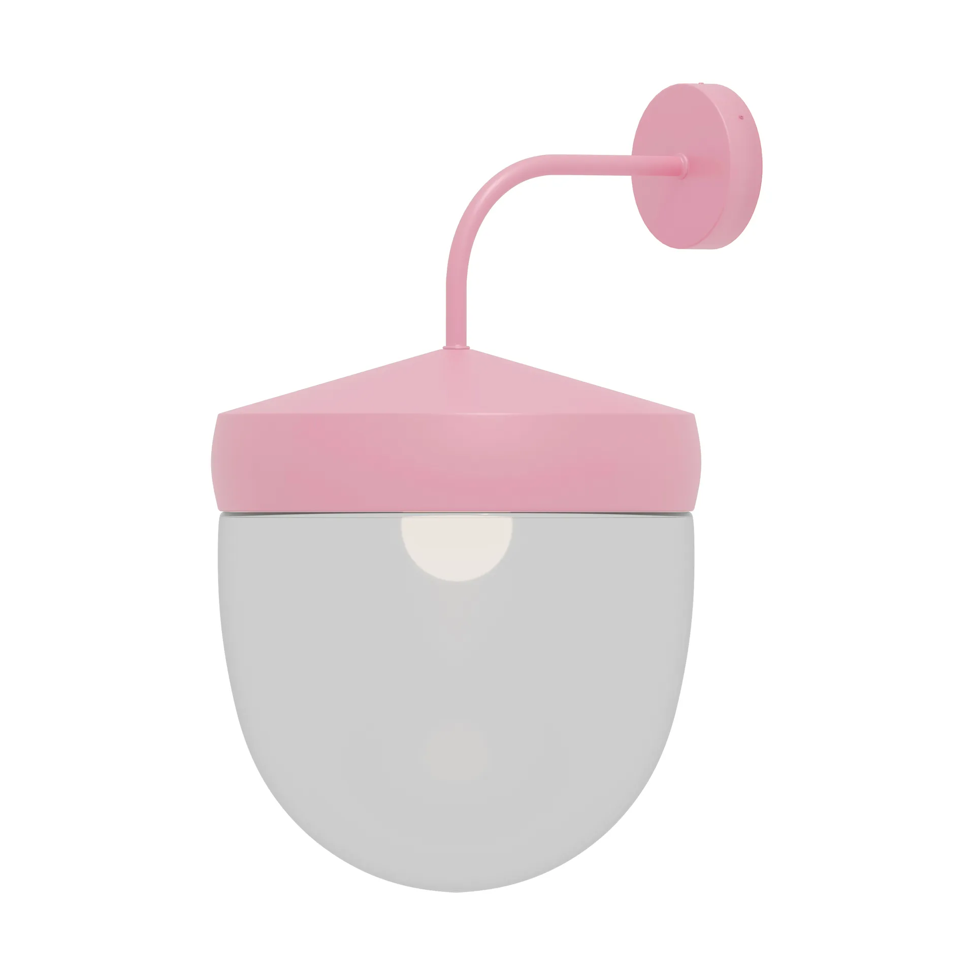 Lampada da parete Pan in vetro trasparente 30 cm, Rosa Noon