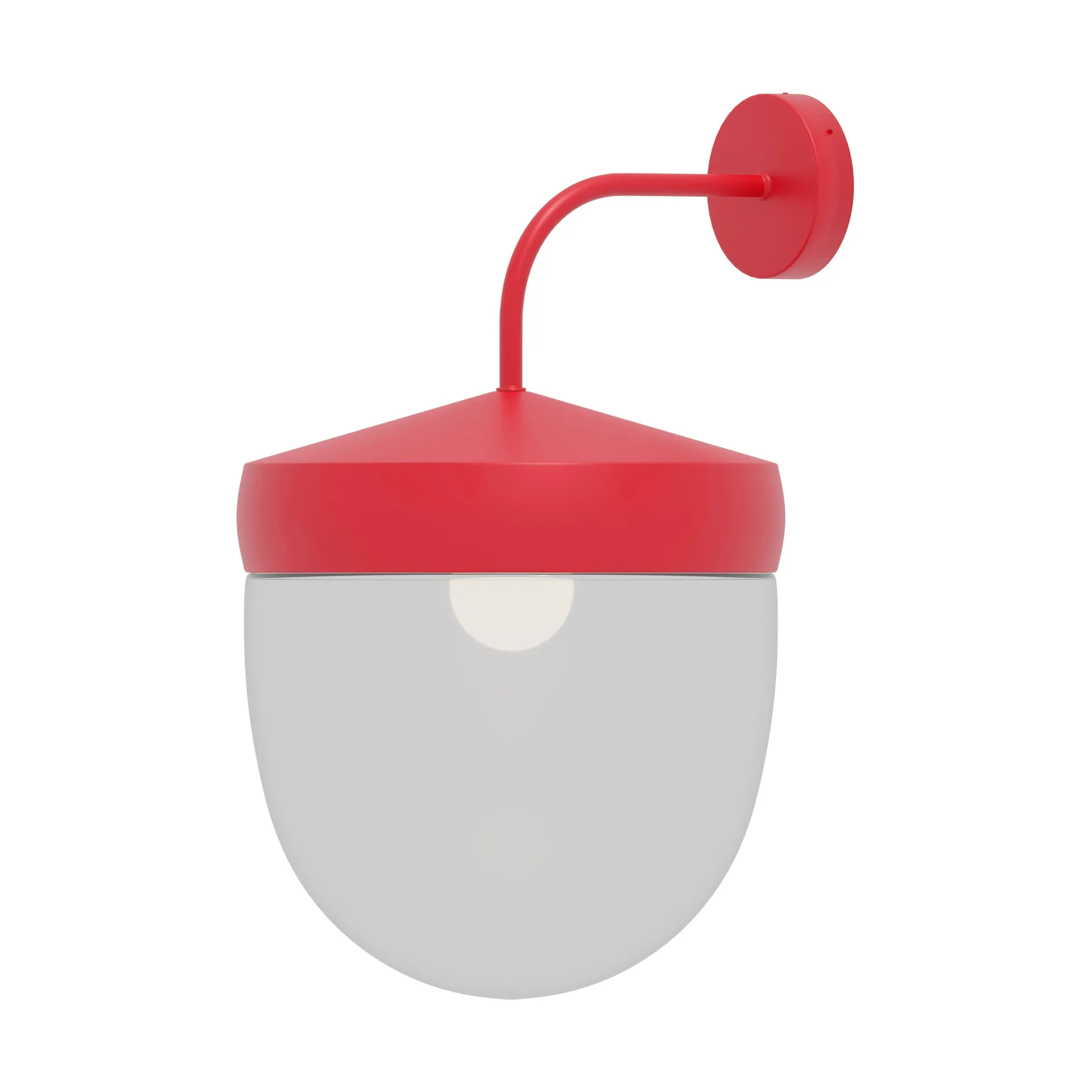 Lampada da parete Pan in vetro trasparente 30 cm, Rosso Noon