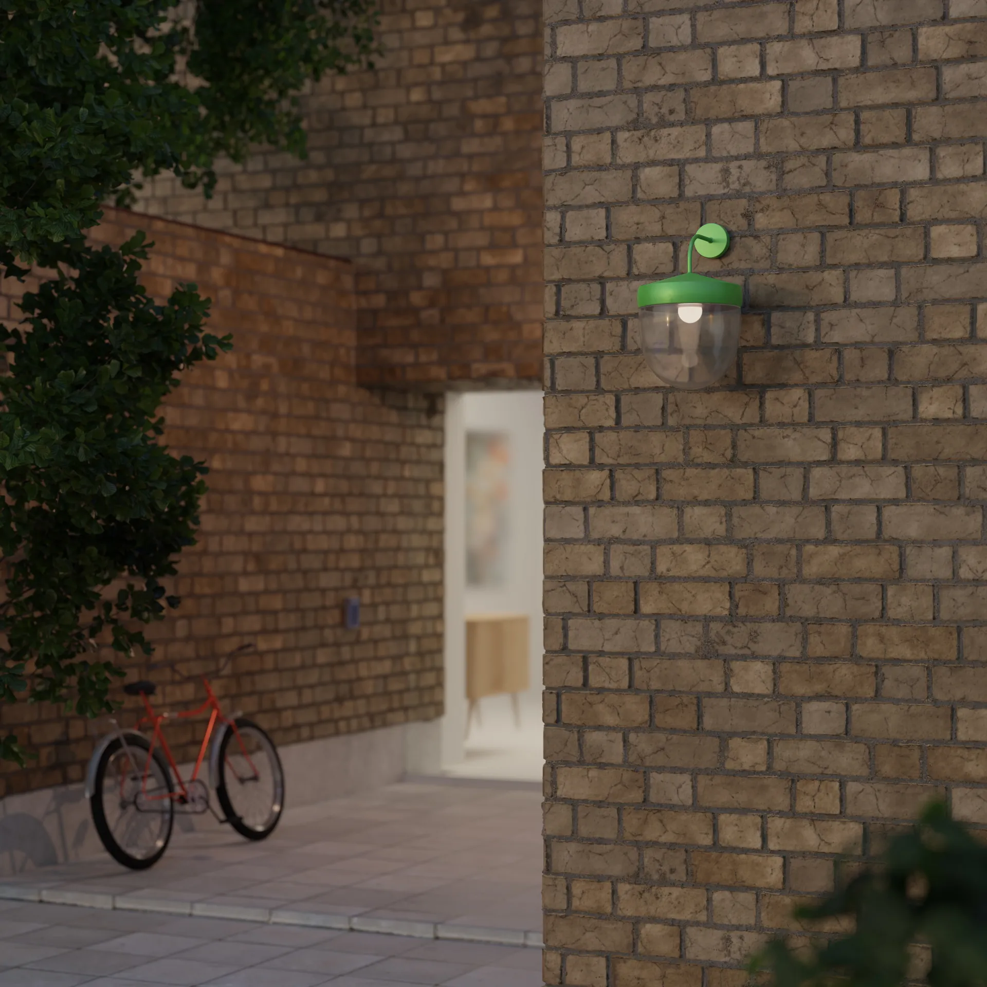 Lampada da parete Pan in vetro trasparente 30 cm, Verde chiaro Noon