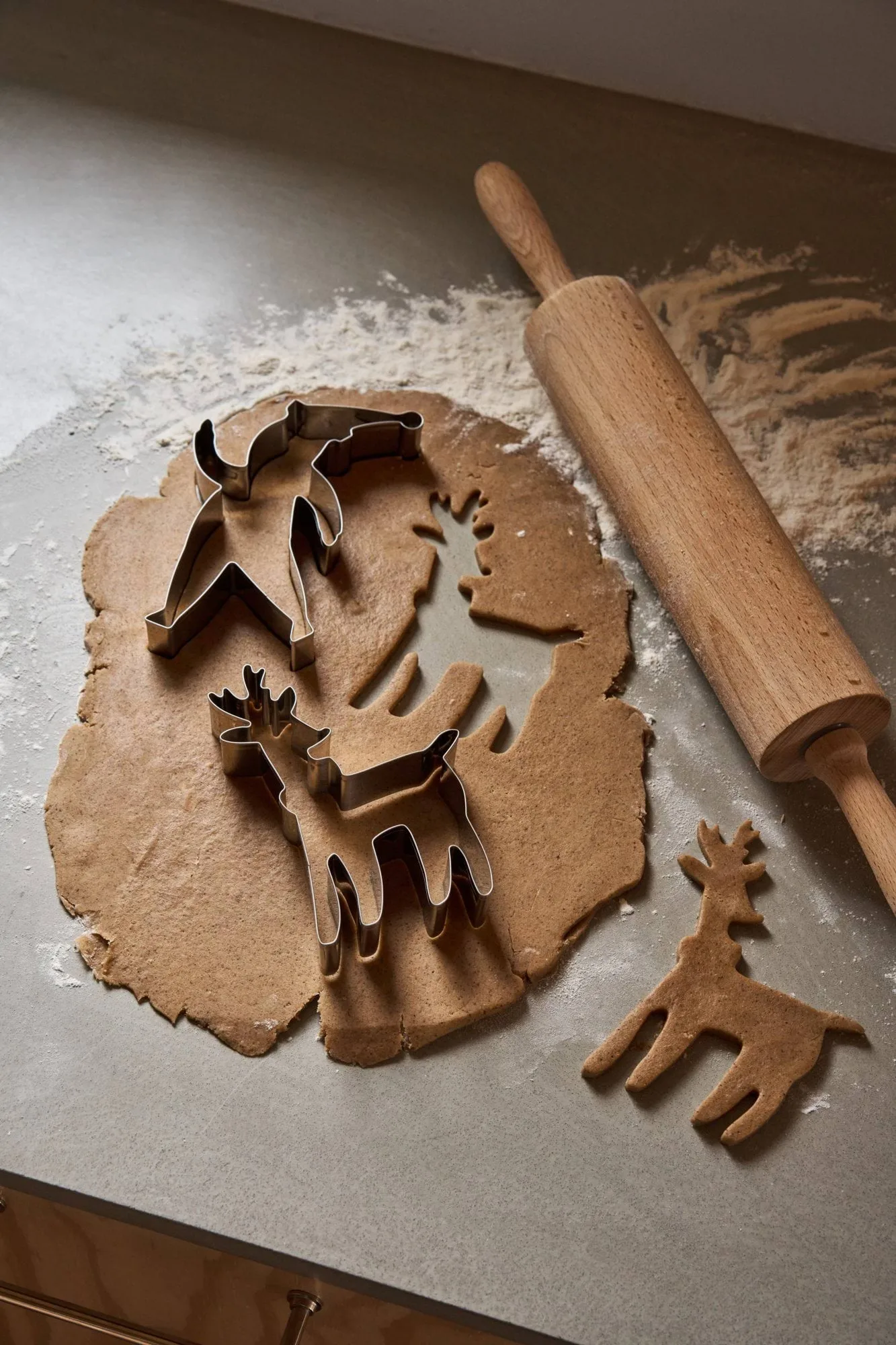 BAKE stampino per biscotti di pan di zenzero, Babbo Natale & renna, 2 pezzi Nordwik
