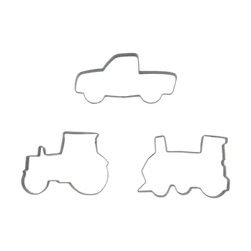BAKE stampino per biscotti di pan di zenzero - Veicoli, 3 pezzi - Nordwik