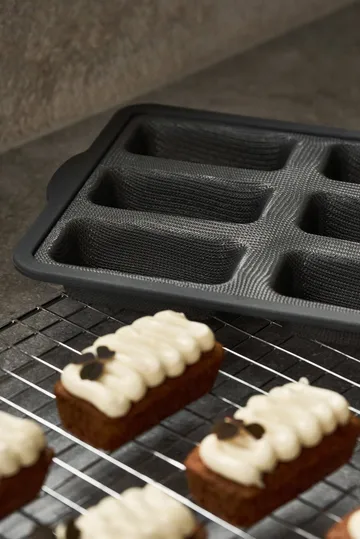 BAKE stampo in silicone con telaio rinforzato - Rettangolare, 6 pezzi, 26,2x22,1 cm - Nordwik