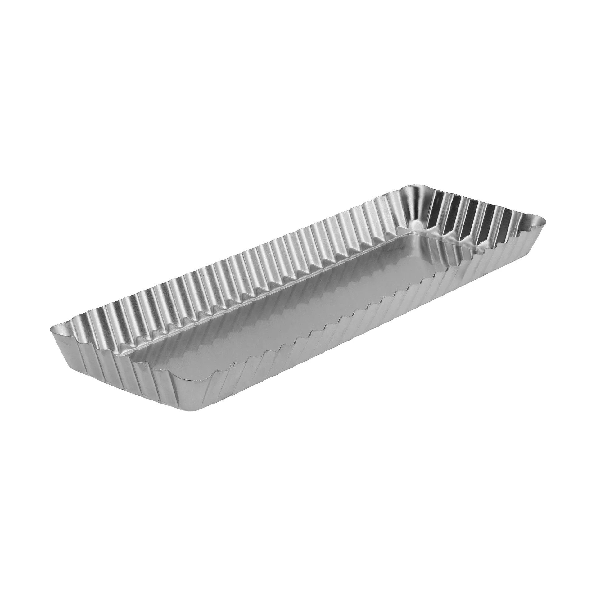 BAKE tortiera per crostata con fondo removibile, Rettangolare, in acciaio inossidabile, 35x11 cm Nordwik
