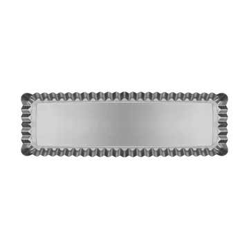 BAKE tortiera per crostata con fondo removibile - Rettangolare, in acciaio inossidabile, 35x11 cm - Nordwik