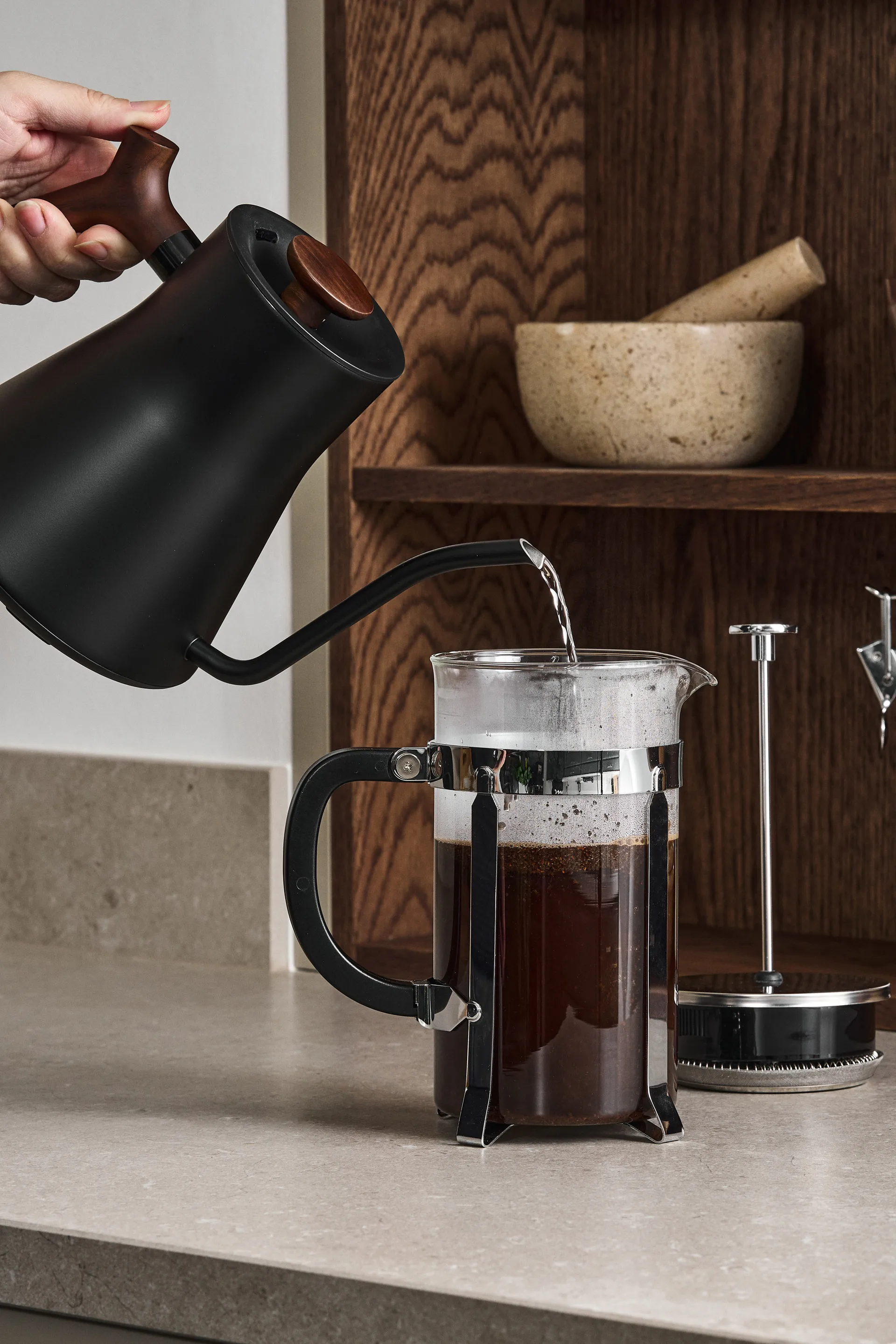 Caffettiera a stantuffo Nordwik 8 tazze, Argento Nordwik