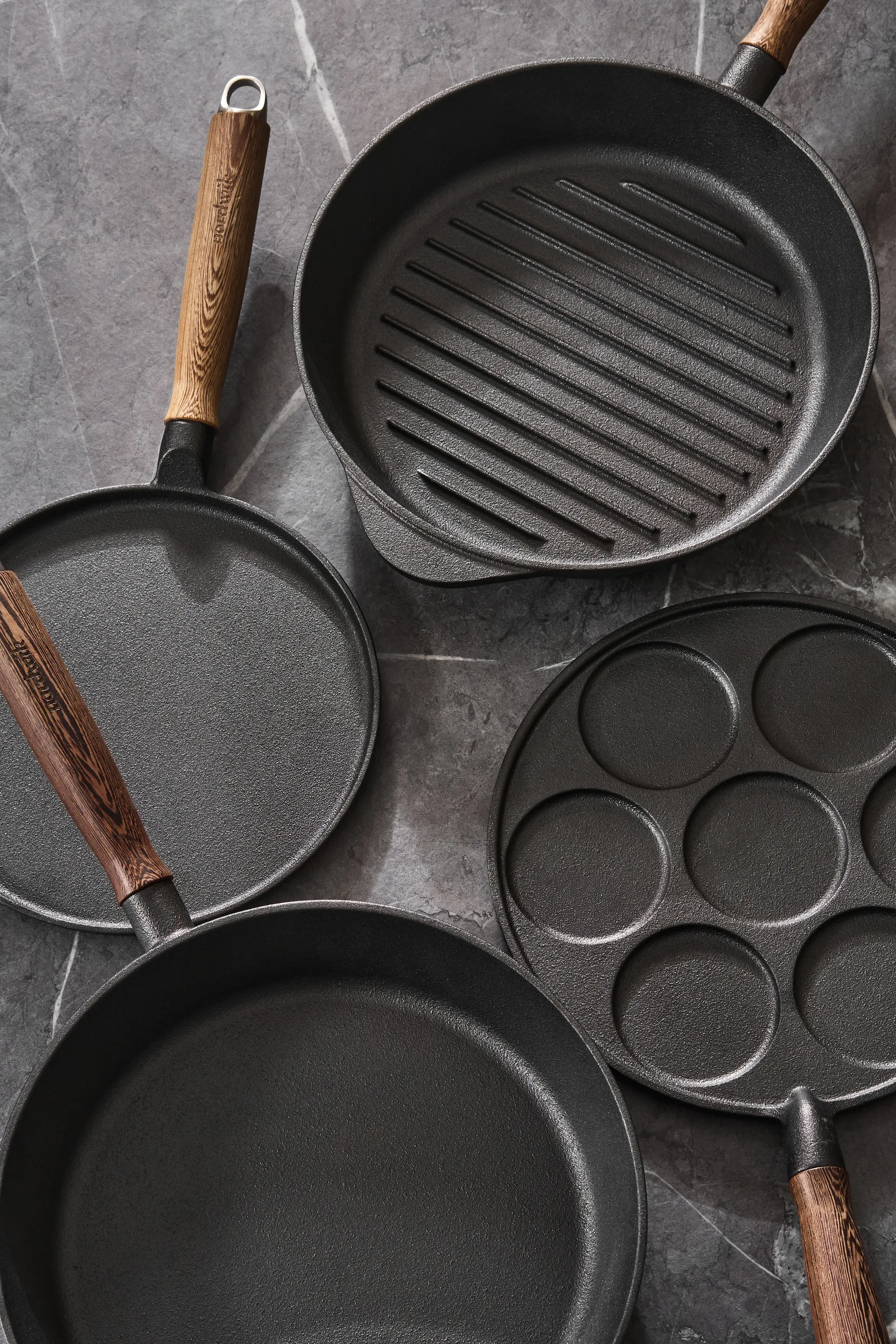 Padella per pancake Nordwik in ghisa con manico in legno, 23 cm Nordwik