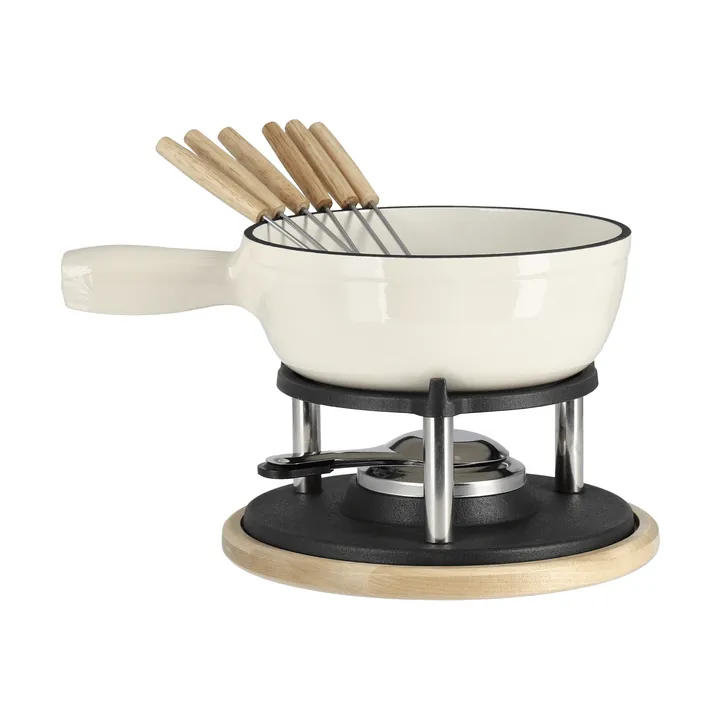 Pentola per fonduta smaltata - Creme, 1,8 L - Nordwik