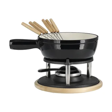 Pentola per fonduta smaltata - Nero, 1,8 L - Nordwik
