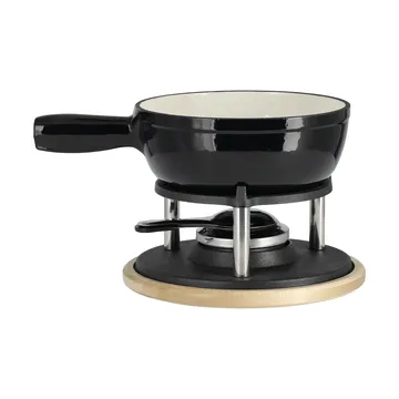 Pentola per fonduta smaltata - Nero, 1,8 L - Nordwik
