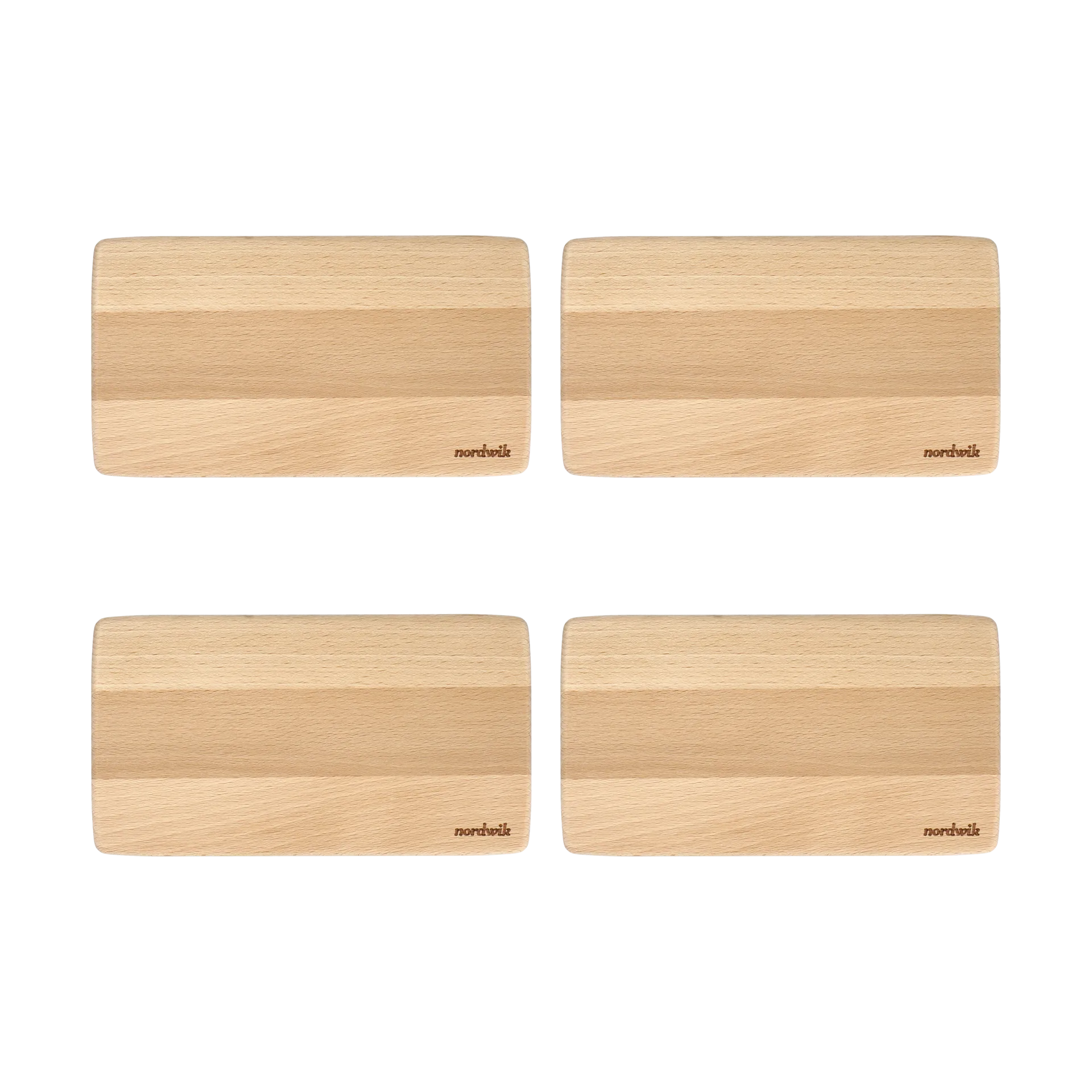 Set di 4 vassoi per sandwich Nordwik in faggio, 20x11x0,8 cm Nordwik