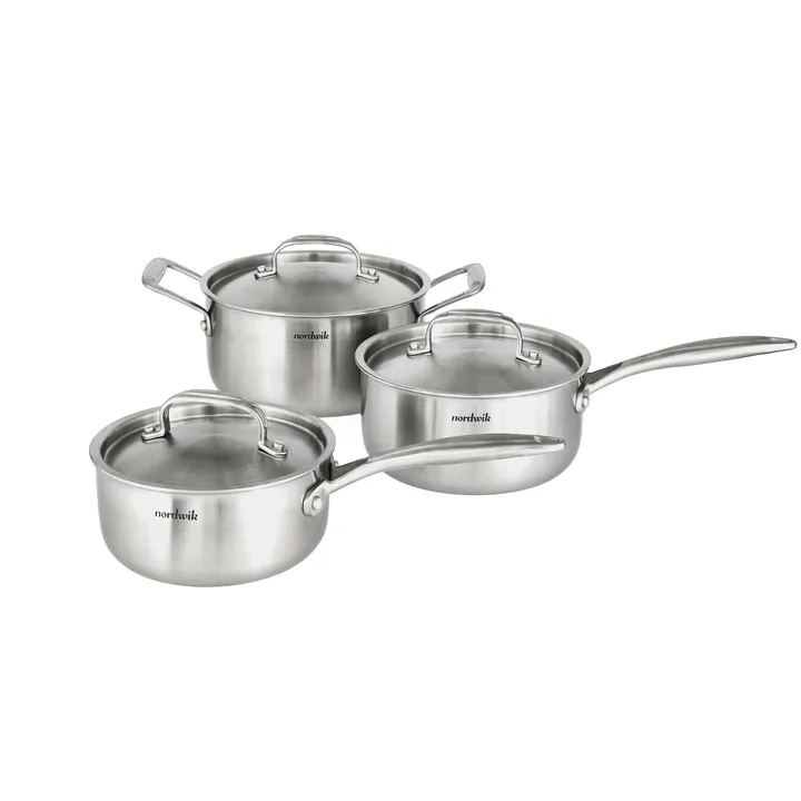Set di pentole Nordwik 3 strati 3 pezzi - 1,5 l, 2 l, 3 l - Nordwik