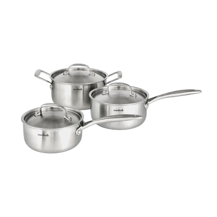 Set di pentole Nordwik 3 strati 3 pezzi - 1,5 l, 2 l, 3 l - Nordwik