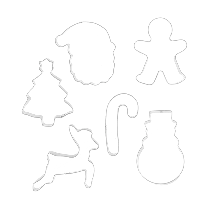 Tagliabiscotti di Natale Nordwik, set da 6 pezzi - Acciaio inossidabile - Nordwik