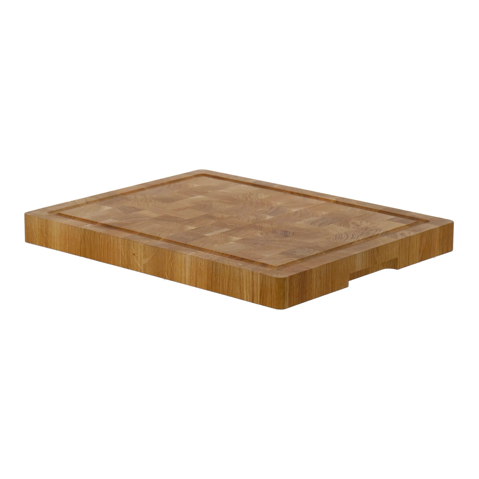 Tagliere Nordwik in legno di testa con scanalatura per liquidi 36x46 cm, Rovere Nordwik