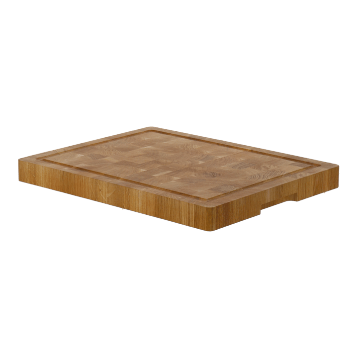 Tagliere Nordwik in legno di testa con scanalatura per liquidi 36x46 cm, Rovere Nordwik