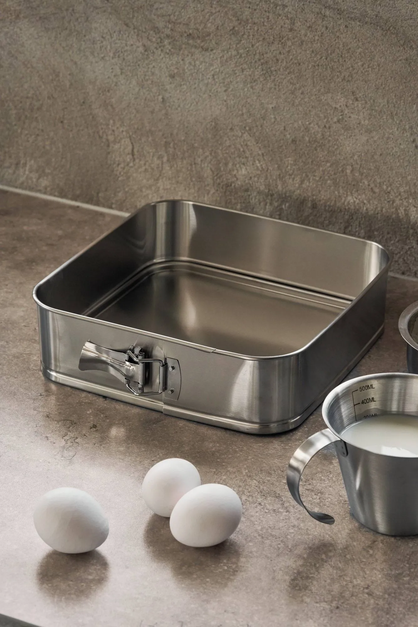 Tortiera a cerniera BAKE, Quadrato, in acciaio inossidabile, 26x26 cm Nordwik
