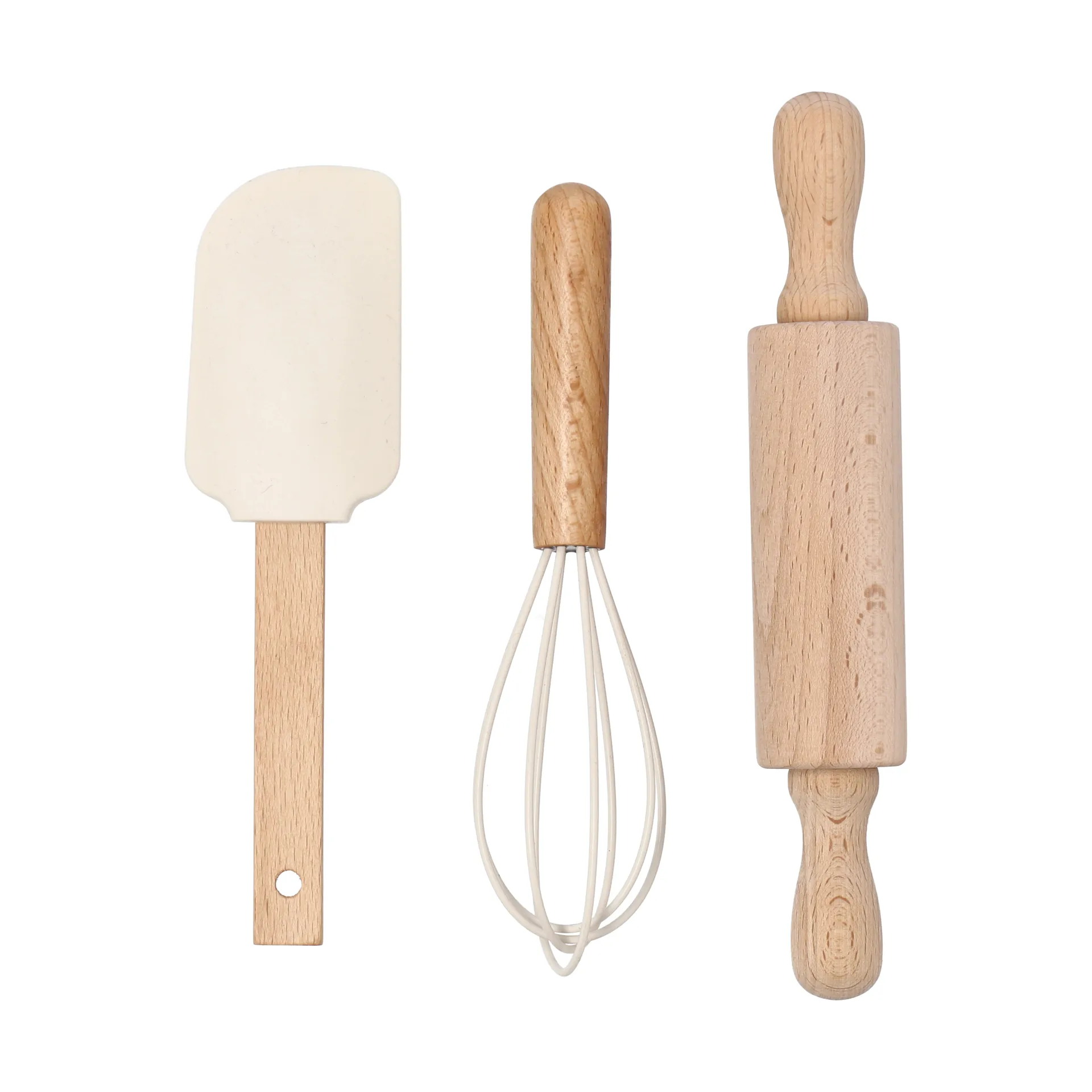 Utensili da forno in silicone per bambini 3 pezzi Nordwik, Crema Nordwik