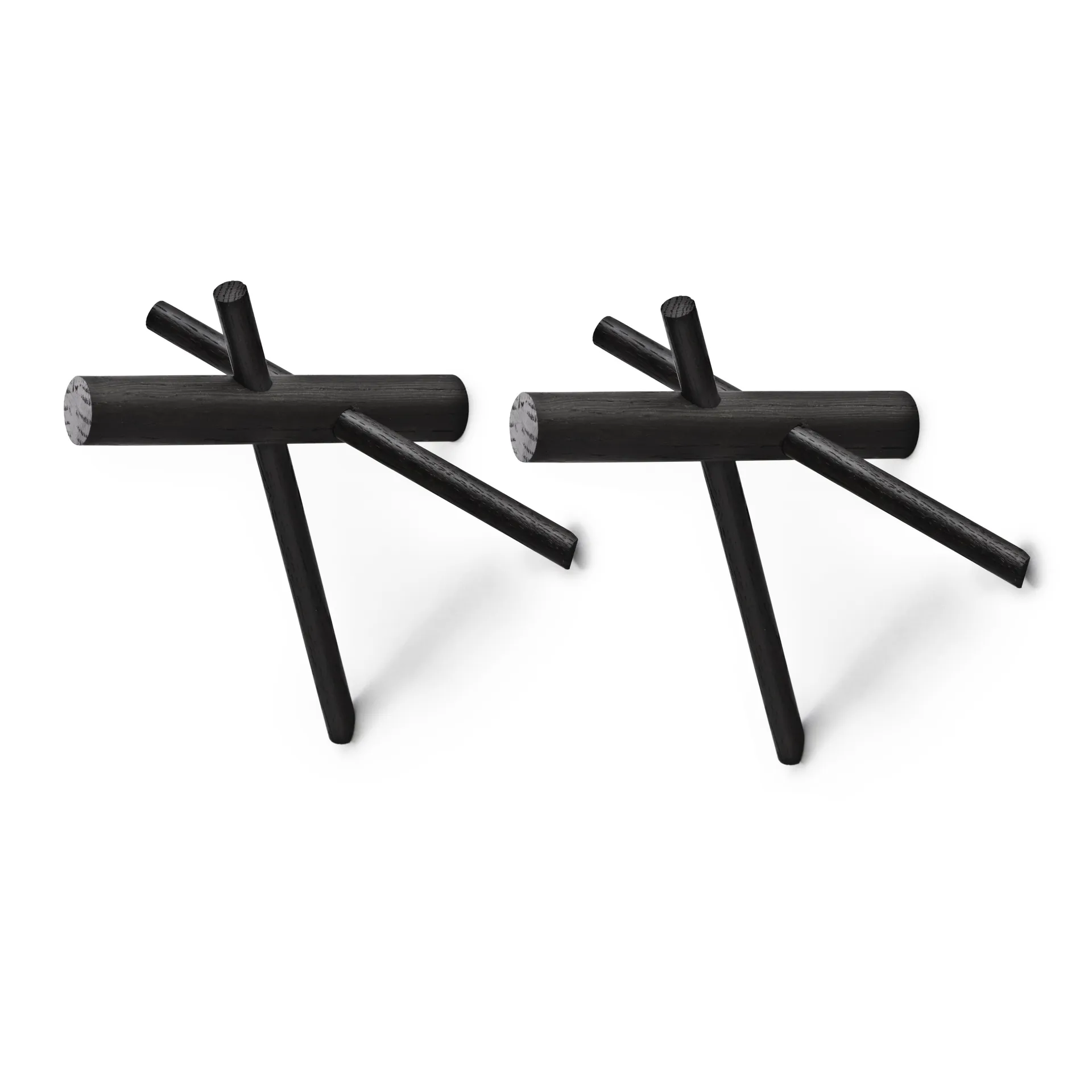 Appendiabiti Normann Sticks, nero confezione da 2 Normann Copenhagen