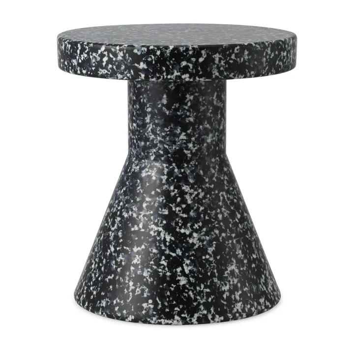 Bit Cone sgabello rotondo - Nero-bianco, Ø36x42 cm - Normann Copenhagen