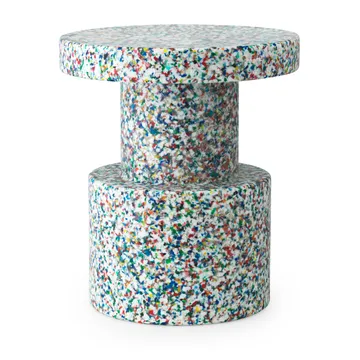 Bit sgabello rotondo - Bianco-multi, Ø36x42 cm - Normann Copenhagen