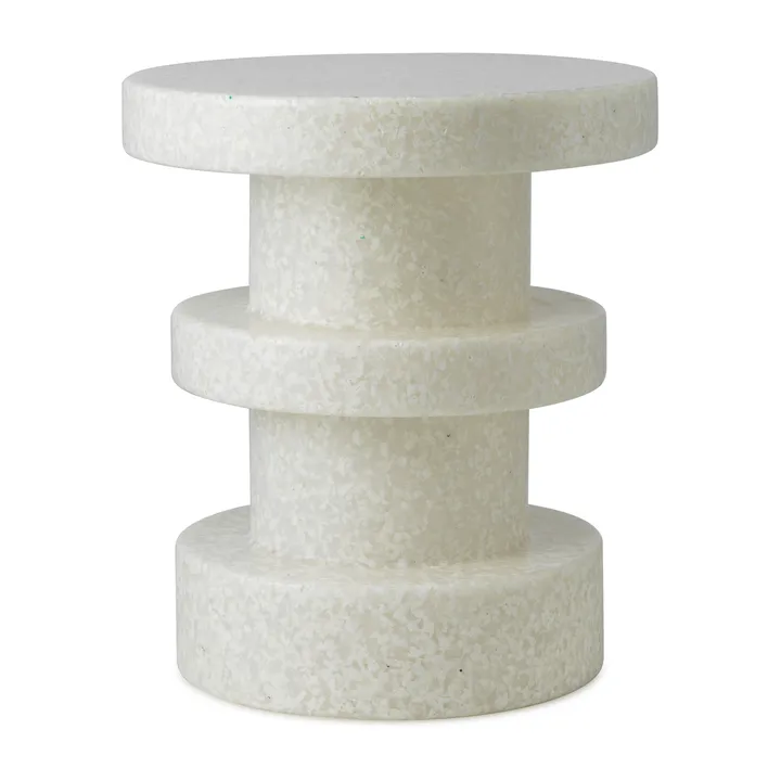 Bit Stack sgabello rotondo - Bianco-bianco, Ø36x42 cm - Normann Copenhagen