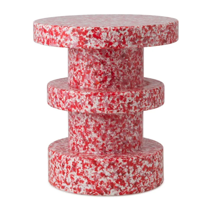 Bit Stack sgabello rotondo - Rosso, Ø36x42 cm - Normann Copenhagen