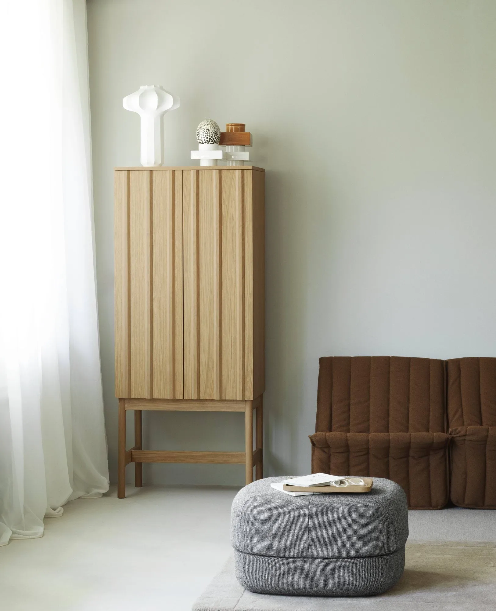 Circus pouf, Hallingdal 166 grey, large Normann Copenhagen