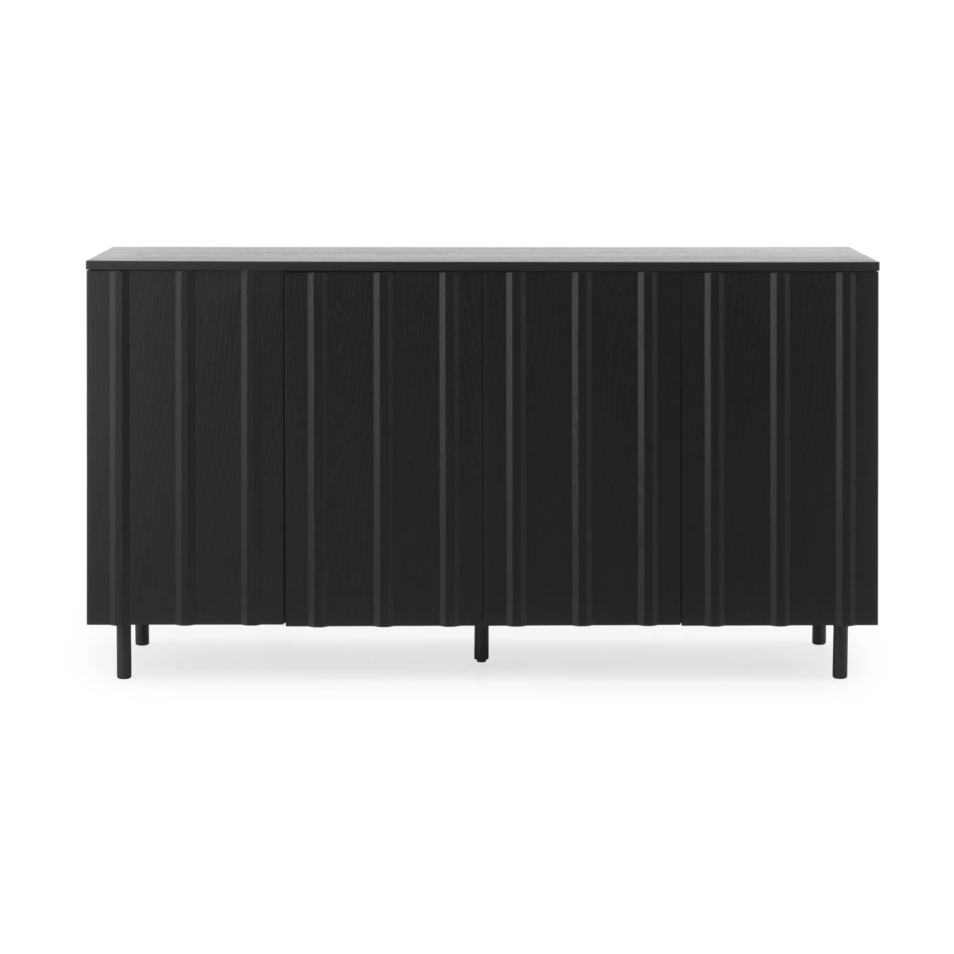 Credenza Rib 45x159 cm, Soft black Normann Copenhagen
