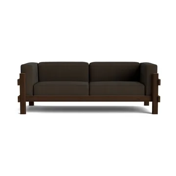 Divano Kube - Pino laccato marrone-tessuto Remix 356 Brown, 220 cm - Normann Copenhagen
