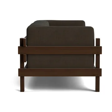 Divano Kube - Pino laccato marrone-tessuto Remix 356 Brown, 220 cm - Normann Copenhagen