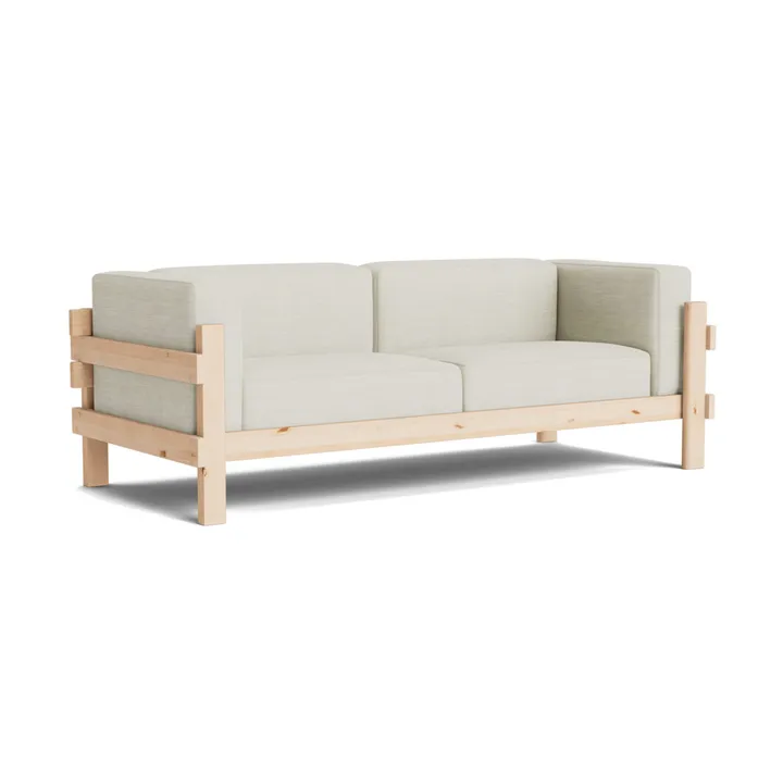 Divano Kube - Pino laccato-tessuto Remix 223 Beige, 220 cm - Normann Copenhagen