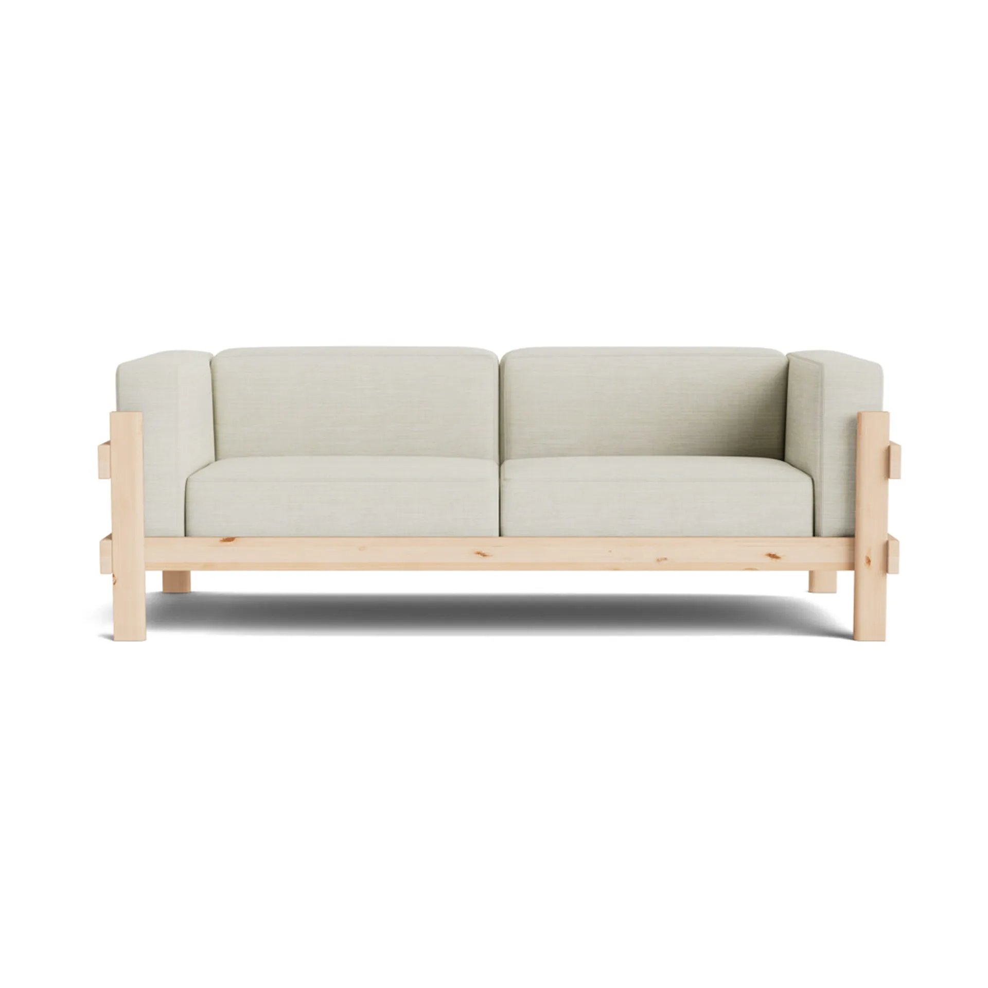 Divano Kube, Pino laccato-tessuto Remix 223 Beige, 220 cm Normann Copenhagen