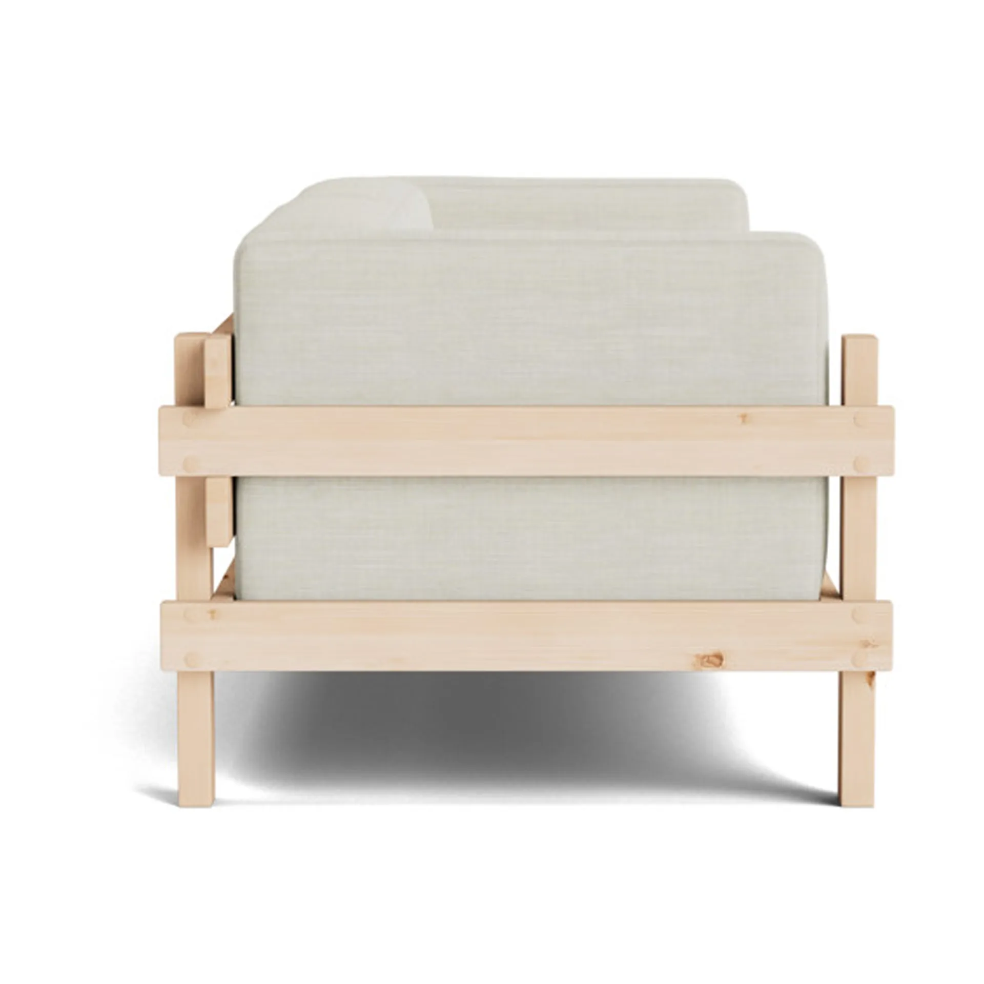 Divano Kube, Pino laccato-tessuto Remix 223 Beige, 220 cm Normann Copenhagen