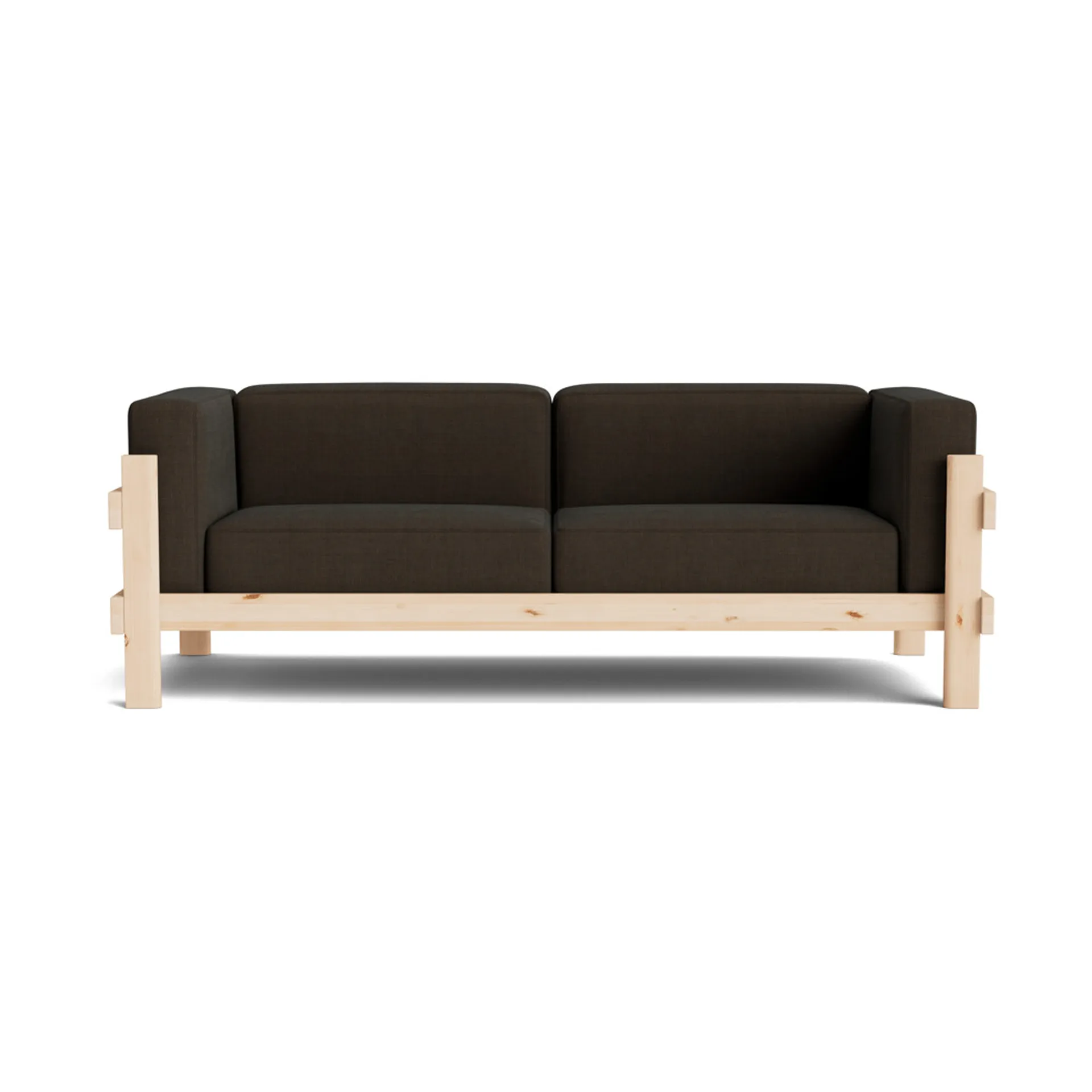 Divano Kube, Pino verniciato-tessuto Remix 356 Brown, 220 cm Normann Copenhagen