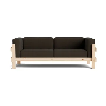 Divano Kube - Pino verniciato-tessuto Remix 356 Brown, 220 cm - Normann Copenhagen